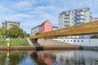 New bridge Golda-Meir-Steg over the Berlin-Spandau shipping canal in Berlin, Germany