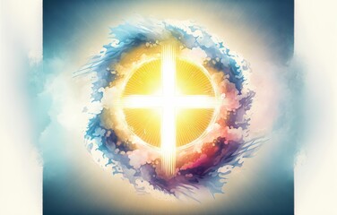 Spiritual illustration jesus cross christianity background art crucifix god
religion artwork religious landscape biblical spirit light star sunlight 
symbolic faith holy bible church easter christmas 