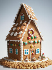 Wall Mural - Christmas house made from ginger cookies. Generative AI