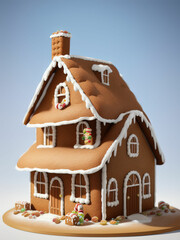 Wall Mural - Christmas house made from ginger cookies. Generative AI