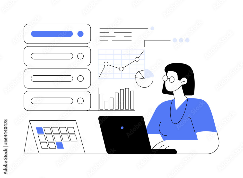 Analytics and data science abstract concept vector illustration. Stock ...