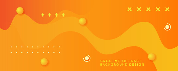 Wall Mural - yellow creative template design idea modern art banner
