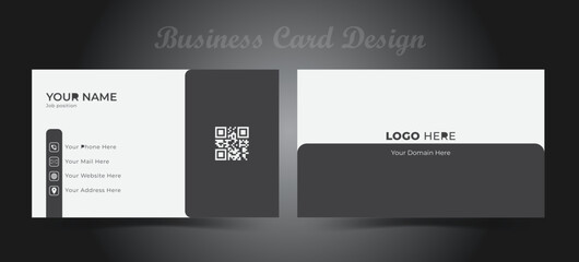 Wall Mural - Modern and minimal business card template. Visiting card design print available.