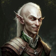 An elven male sorcerer, which detracts from his otherwise striking appearance. He is lean and agile, with a gracefulness that suggests a high dexterity ability.