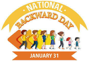 Poster - National backward day banner design