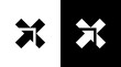 © nuryani - technology logo arrow monogram x letter initial black and white icon illustration Designs templates
