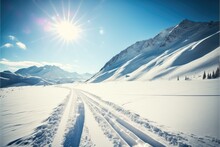 Ski Resort In Winter Made With Generative Ai
