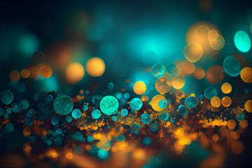 teal and yellow bokeh light abstract graphic design wallpaper background