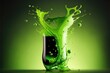 green splash juice made with generative ai