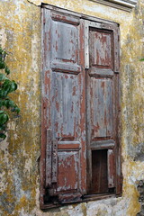 Canvas Print - Fenster eines Hauses in Koskinou, Rhodos