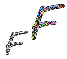  Hand-drawn Illustration Of The Letter F