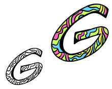  Hand-drawn Illustration Of The Letter G