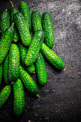 Sticker - Bunch of fresh homemade cucumbers. 