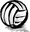 Doodle of volleyball,vector illustration