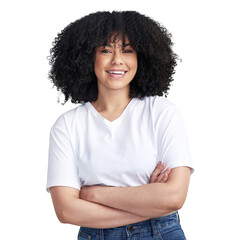 Wall Mural - An attractive young woman posing isolated on a PNG background.