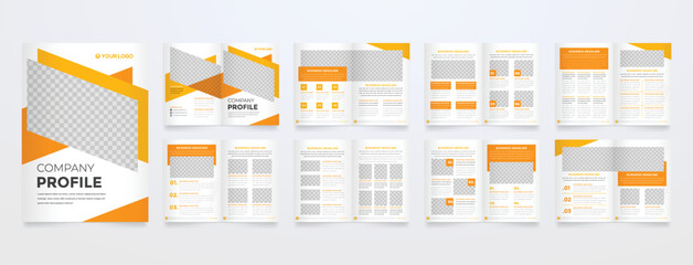 brochure template with modern concept and minimalist layout use for business profile and product catalog