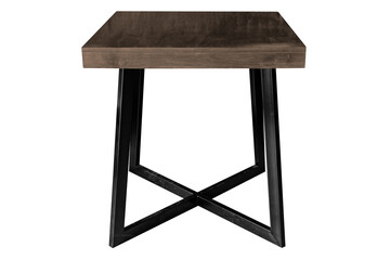 Sticker - Modern wooden table with steel legs