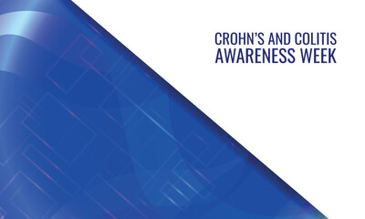 	Crohn’s and Colitis Awareness Week. Design suitable for greeting card poster and banner