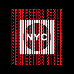 Wall Mural - NYC  design typography  vector design text illustration t shirt Print