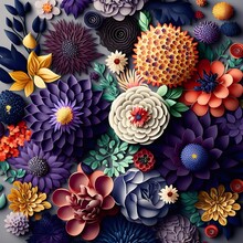 Superb Minimalism And Mario Wagner Style Chaos Of Thousands Different Flowers With Pattern Light Background 4d High Quality Ultra Realistic Super Detailed Vibrant Colours 
