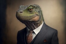 Photorealistic Portrait Of A Jaguan Dressed In A Stylish Black Business Suit, Stylish Desktop Wallpaper, Poster, Interesting Account Avatar, For Example For Social Networks And Not Only, Business. AI