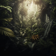 A Dense Tropical Rainforest.
