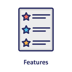 Features, list Vector Icon Fully Editable

