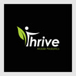 human thrive logo design vektor icon template
