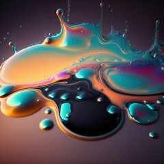 Wall Mural - Liquid Paint Splash Background