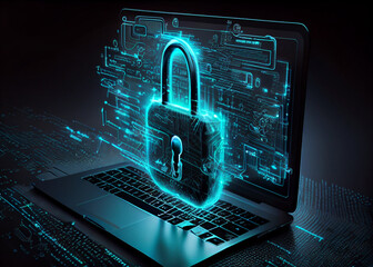 cyber security and digital crime concept, data protection from hacker, AI Generated