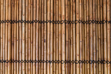 Wall Mural - Weathered old brown bamboo texture background