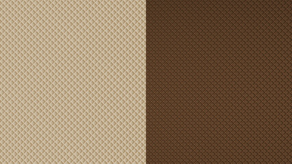 Wall Mural - 3D rendering Empty Vanilla And Chocolate Wafer Texture Backgroun