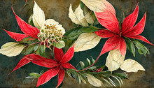 Christmas Floral Frame