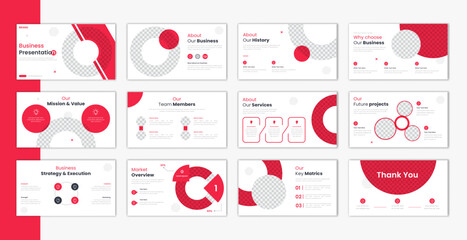 Wall Mural - Corporate template presentation design and page layout design, business presentation slideshow for brochure, company profile, website report, finance