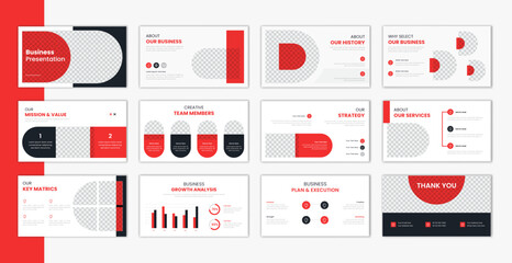 Wall Mural - Corporate template presentation design and page layout design, business presentation slideshow for brochure, company profile, website report, finance