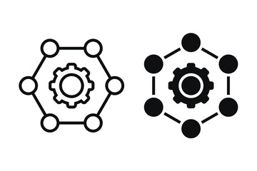 Gear connection icon. Illustration vector