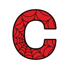 Spider alphabet letter C