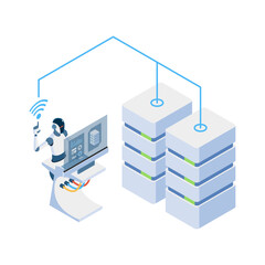 Sticker - Robot Operating Servers Composition