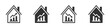 © Burbuzin - Real estate price chart icon. Residential price graph decreases. Vector illustration.