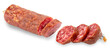 © framarzo - Sliced salami sausage cut out on transparent