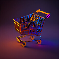 Aufkleber - Beautiful abstract illustrations Shopping Cart  on a background. 