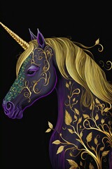 Wall Mural - Mardi Gras Unicorn Costume Party Festival Funny Cute
