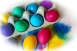 Frohe Ostern Eier färben