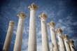 © Cavan Images - Low angle view of columns against sky at Roman temple