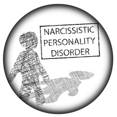 Wall Mural - Narcissistic personality disorder concept illustration