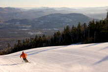 A Man Skis In Bethel, Maine.
