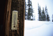 © Cavan Images - Thermometer on warm ski day.