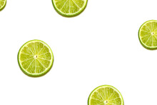 Lime Slices Isolated On White