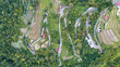 Aerial view of Kelok 44. Tuning 44 is a unique street located in the religion district, reviewer. West Sumatra, Indonesia