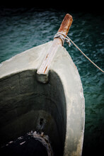 The Bow Of A Boat In Playa Del Carmen, Mexico